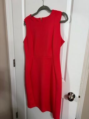 Classic Sleeveless salmon Sheath Dress